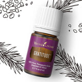 Gratitude Young Living – diffusion à domicile, ambiance calme et concentrée