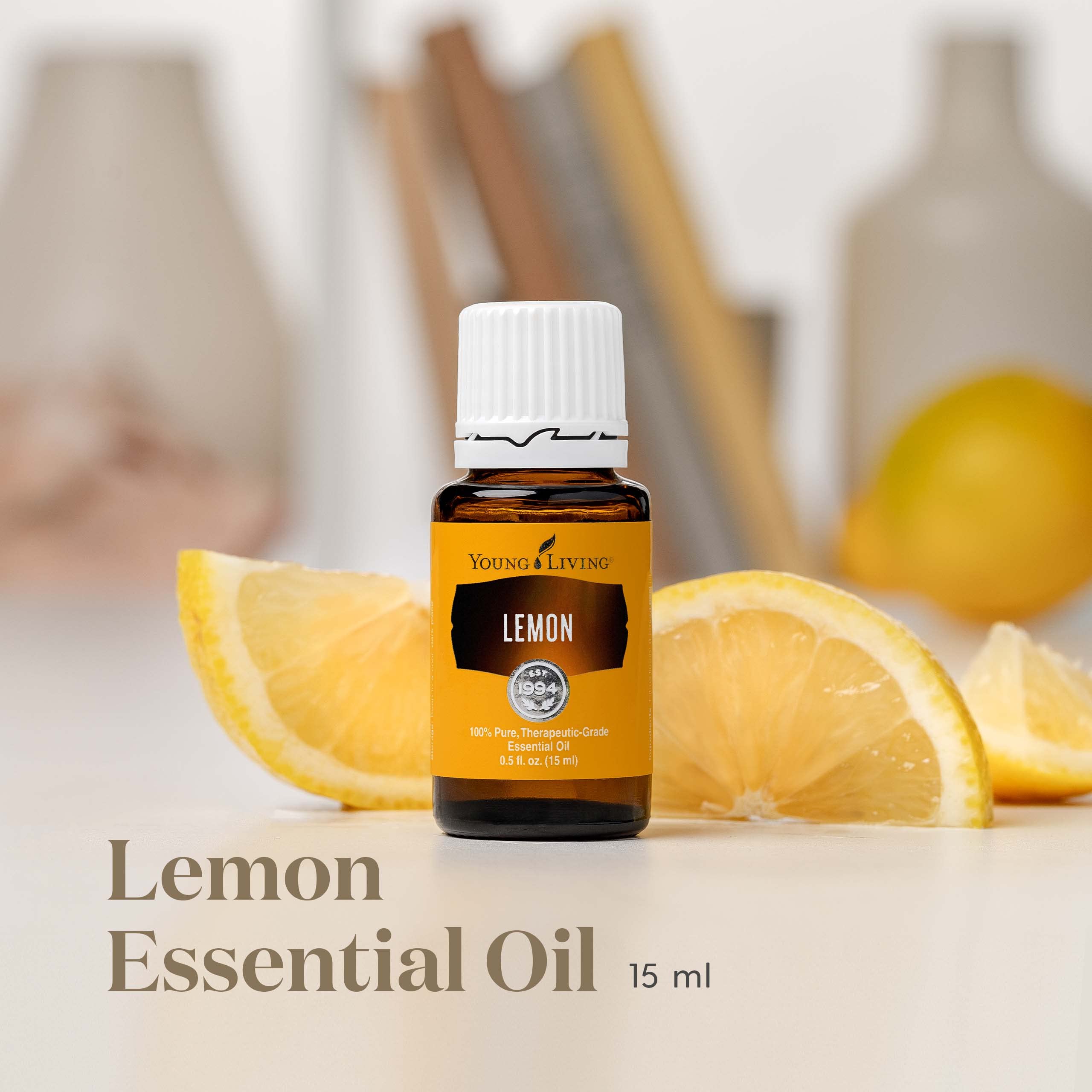 Huile citron Young Living en diffusion, pour revitaliser votre espace.