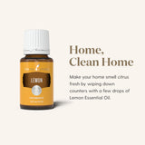 Aromatherapie maison avec Young Living Citron, diffuseur pour ambiance rafraîchissante.