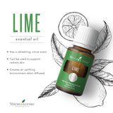 Diffuseur en action avec huile citron vert Young Living pour une ambiance vivifiante.