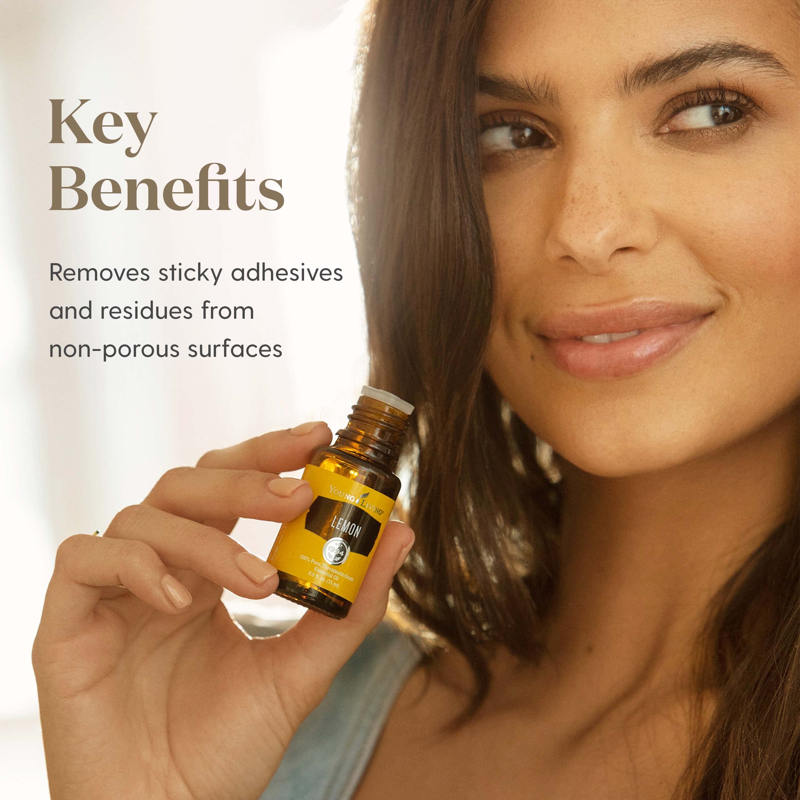 Format voyage de l'huile citron Young Living, pratique et léger.
