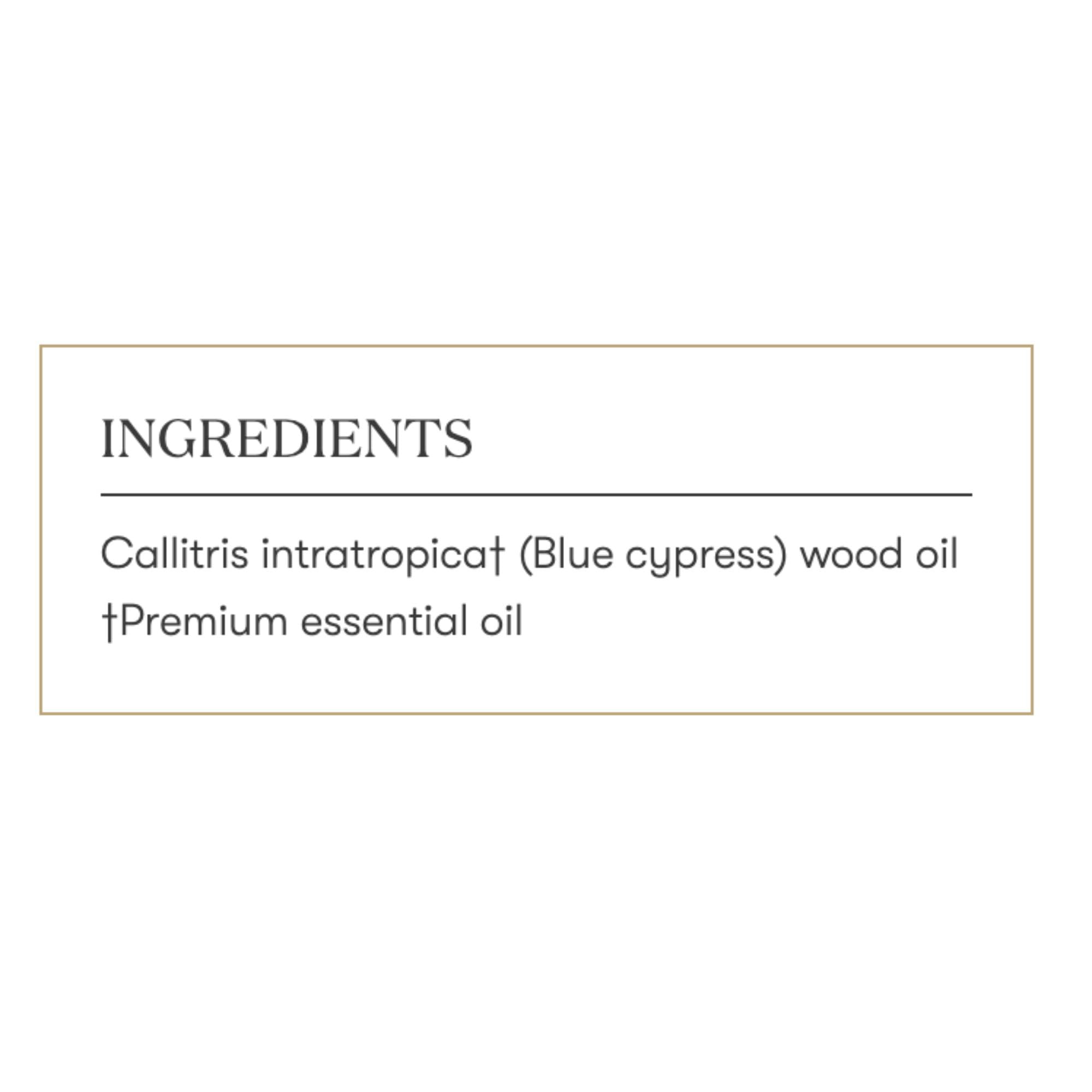 Blue Cypress dédiée à la distillation premium et à l'équilibre cutané.
