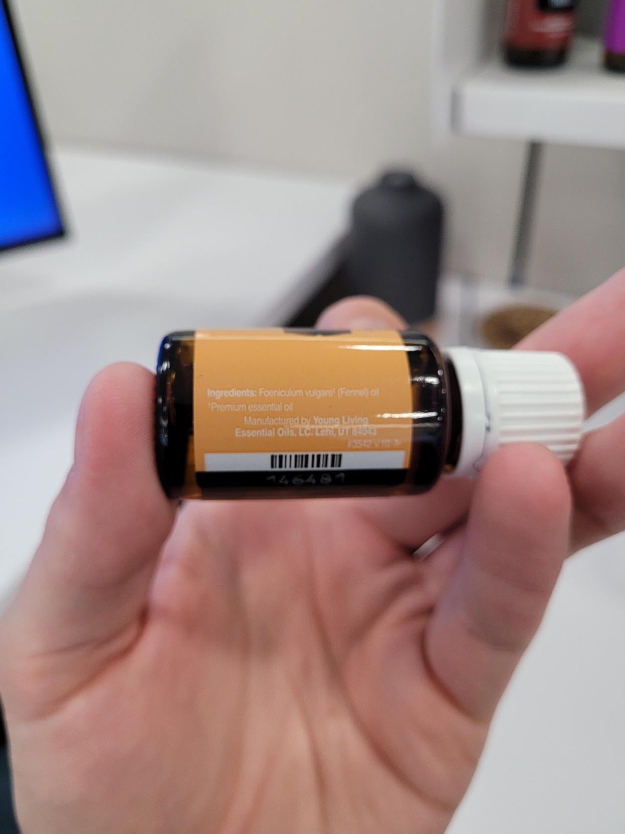 Diffuseur rempli de fenouil Young Living pour une ambiance apaisante