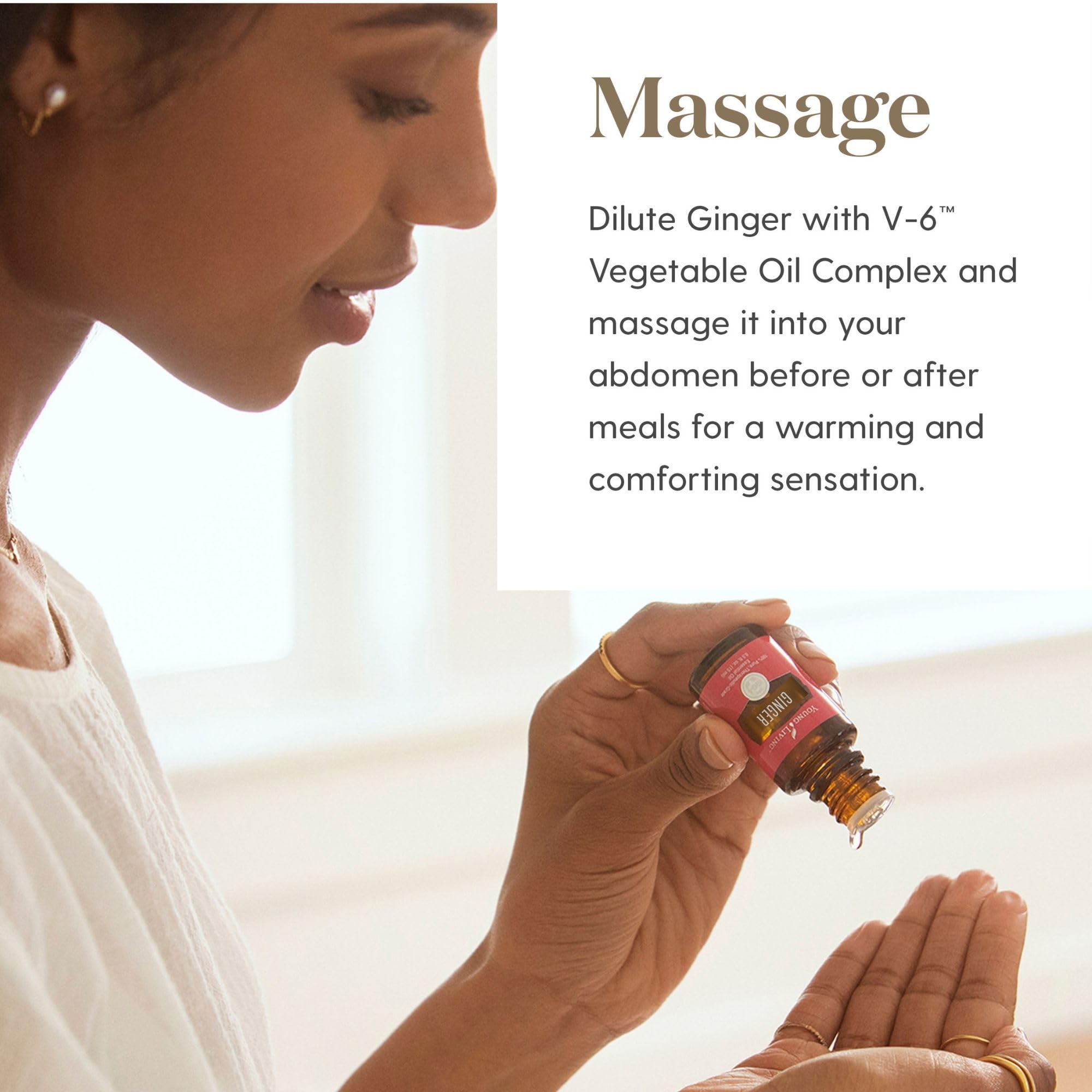 Young Living Gingembre huile essentielle 5ml — diffuseur pour ambiance énergisante
