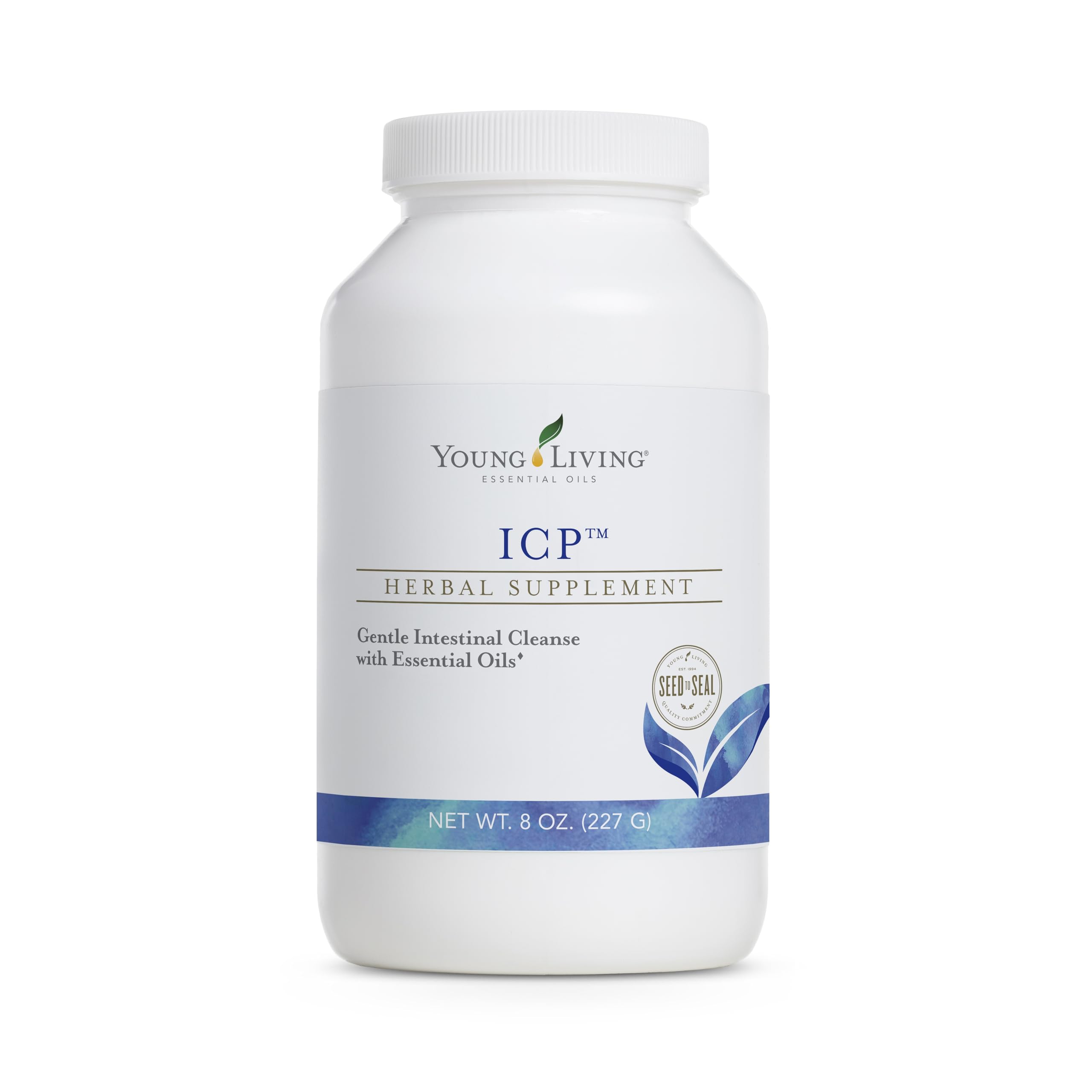 Young Living ICP poudre : image de la bouteille favorisant l’absorption des nutriments.