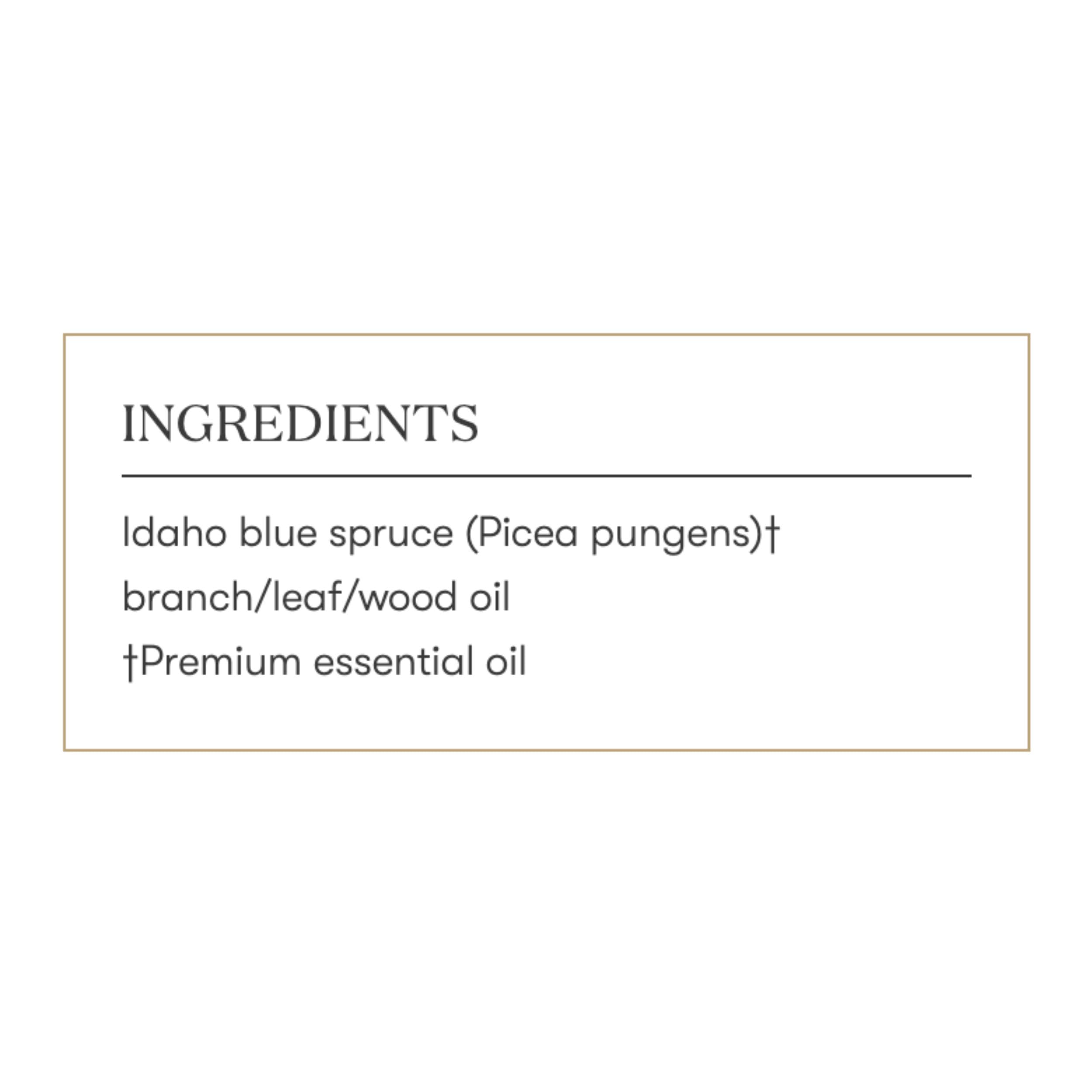Utilisation quotidienne facile avec Idaho Blue Spruce et son flacon pratique.