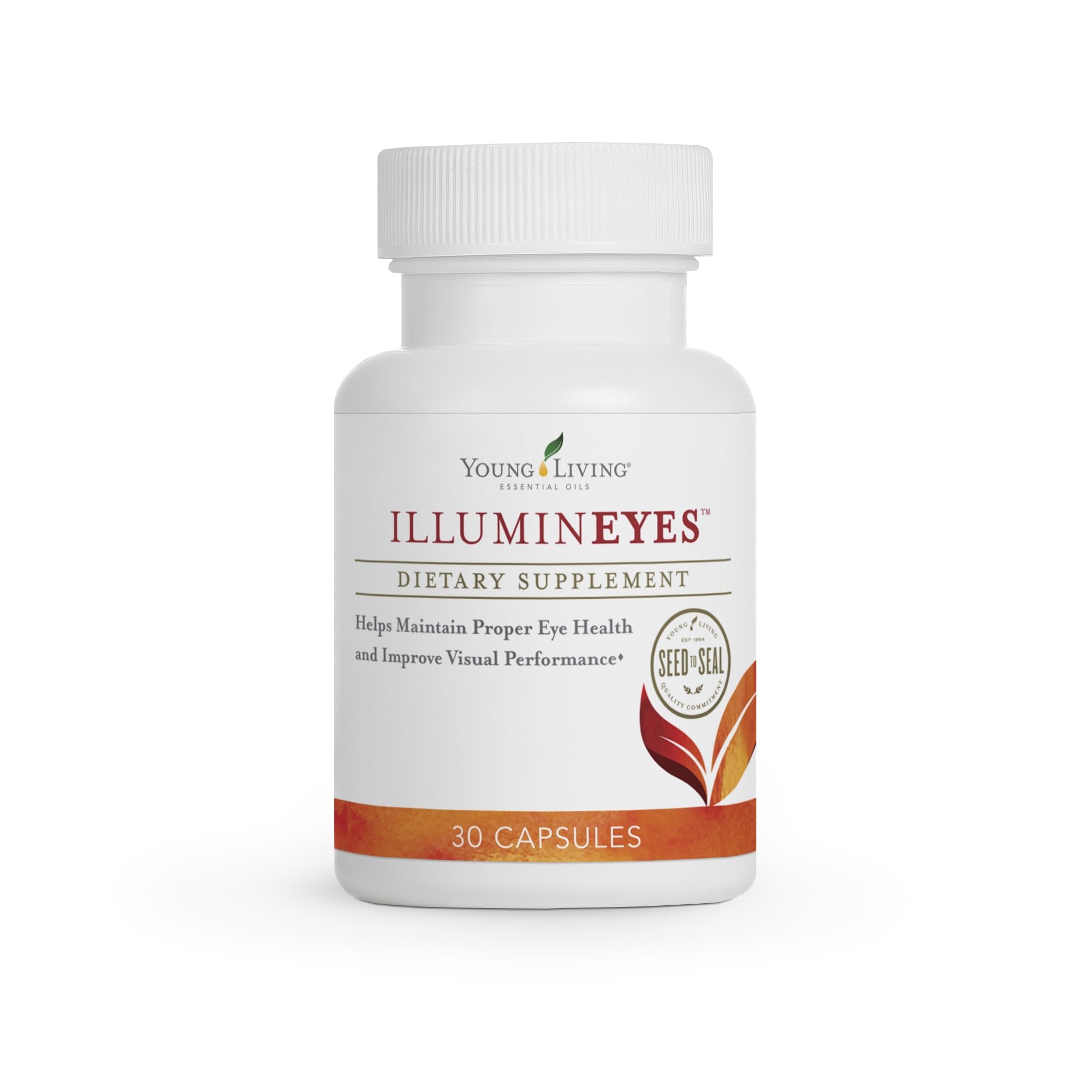 Young Living IlluminEyes bouteille montrée, soutien visuel potentiel pour la fatigue oculaire.