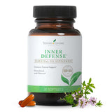 Inner Defense de Young Living, bouteille de gélules, soutien potentiel du système immunitaire.