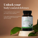 Inner Defense, étiquette sur la bouteille, présentation soignée.