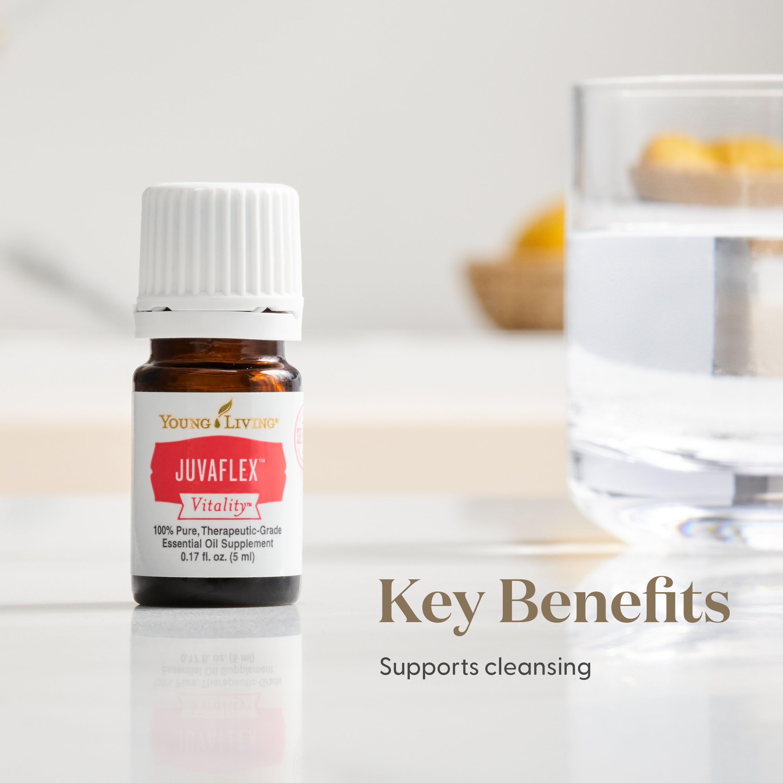 Routine matinale avec JuvaFlex Vitality pour nourrir naturellement le corps.