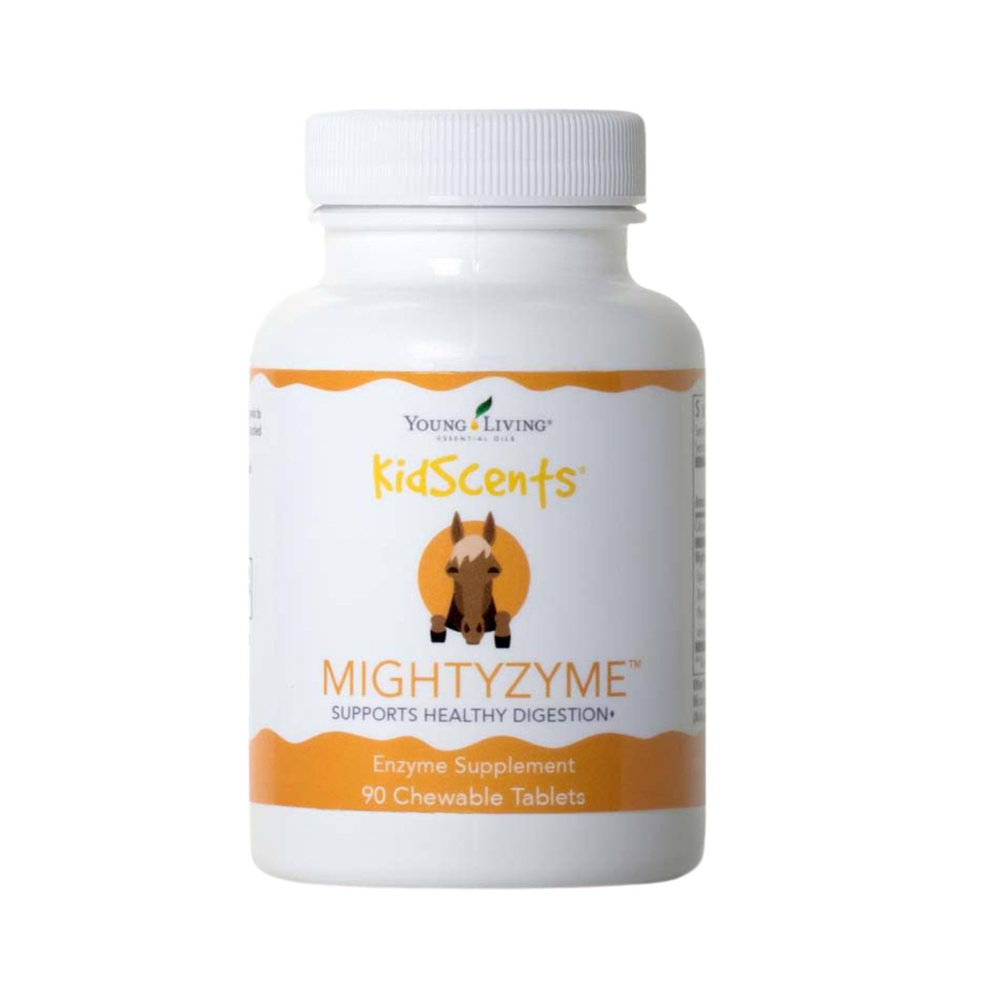 Emballage Young Living KidScents MightyZyme, présentation claire pour les enfants.