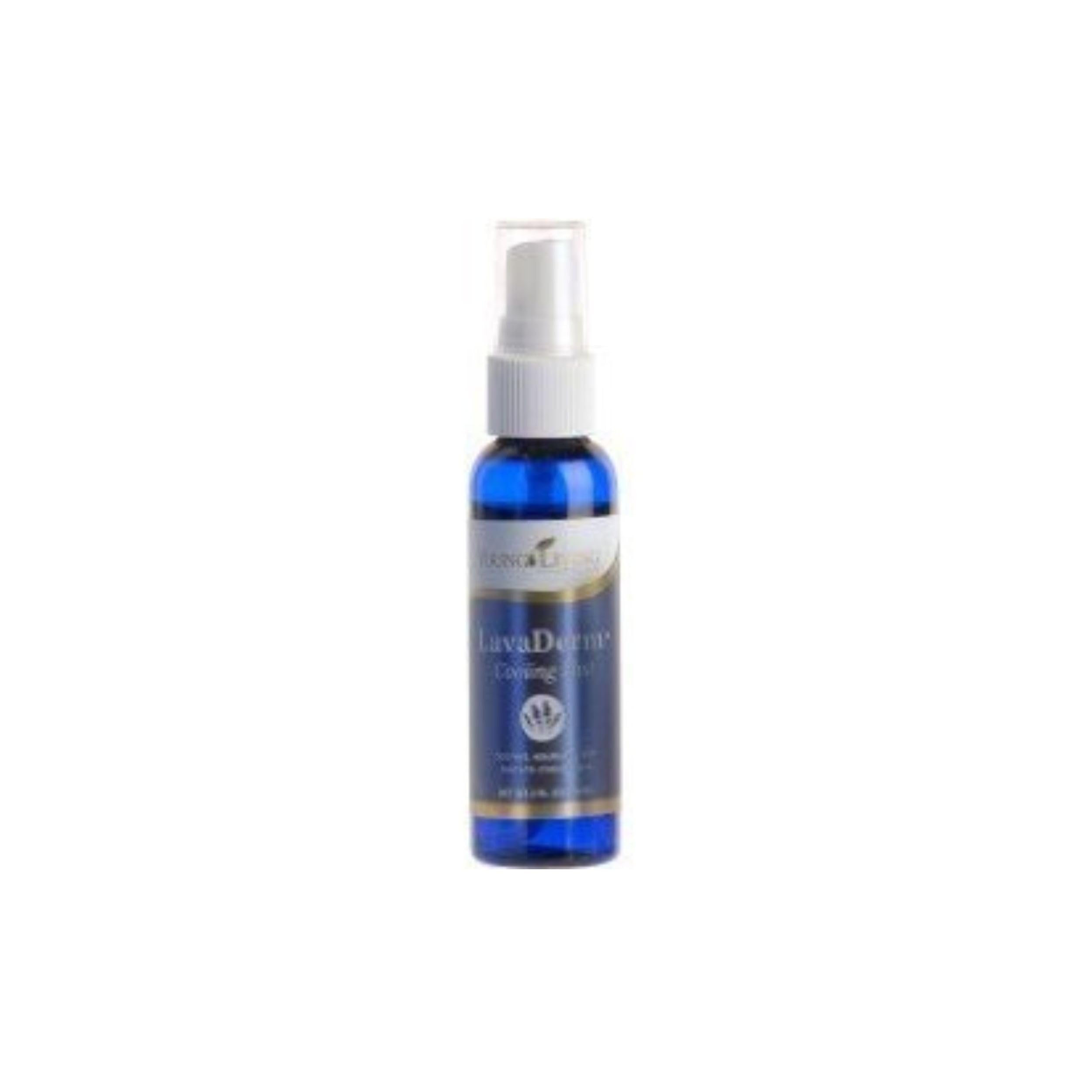 Young Living Lavaderm brume rafraîchissante sur bouteille, hydrate rapidement la peau.