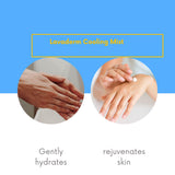 Application en spray Young Living Lavaderm sur le visage pour une sensation douce.