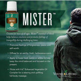 Young Living Mister Premium – arôme apaisant favorisant équilibre mental et physique.