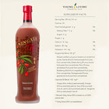 Étiquette NingXia Red en gros plan, démontrant le soin de la marque.