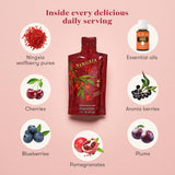 Huiles essentielles d’agrumes dans NingXia Red apportant arôme frais.