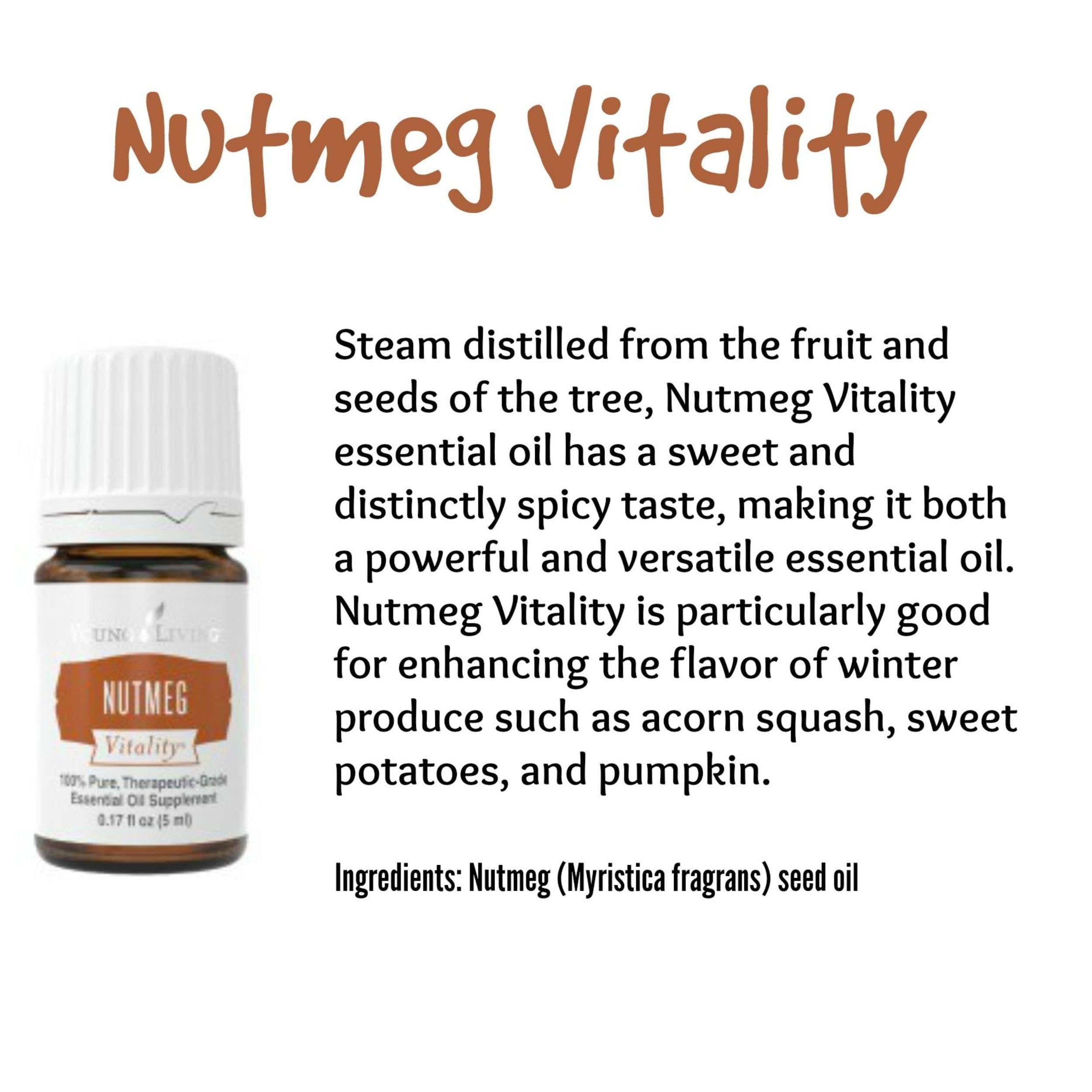 Young Living Noix de Muscade Vitality – Ingrédient naturel pour épices et assaisonnements