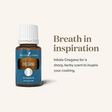 Diffusion aromatique d'huile d'origan Young Living pour une ambiance naturelle.