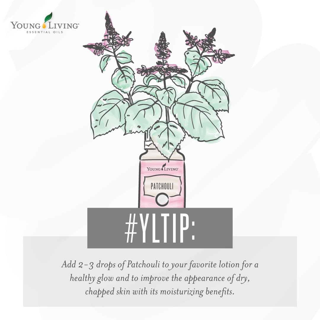 Soin peau Patchouli Young Living, peau visiblement saine et lumineuse.