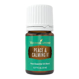 Young Living Peace & Calming II, bouteille 5 ml diffuse une douceur apaisante.