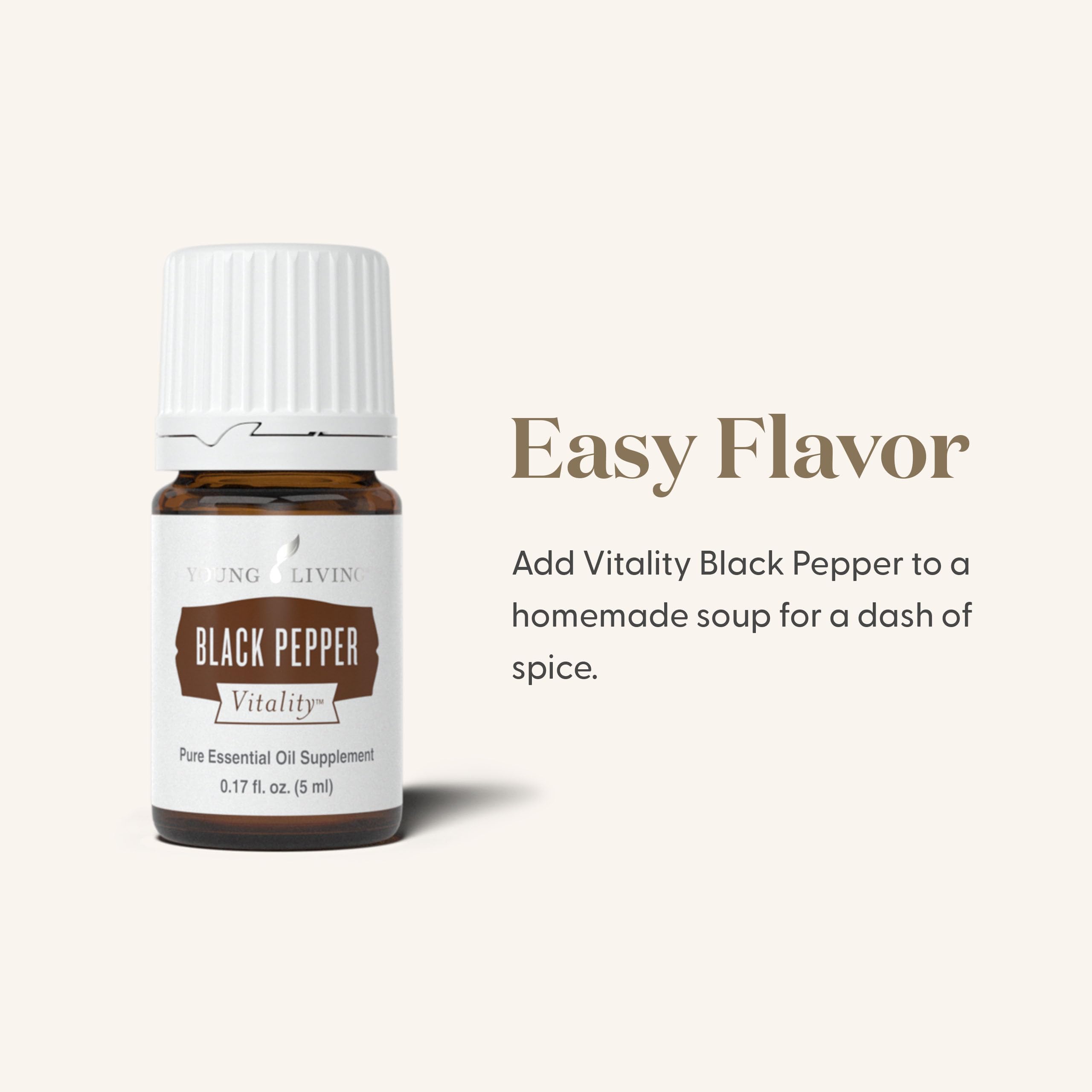 Young Living Poivre Noir Vitality – ajout rapide à soupe pour chaleur et profondeur
