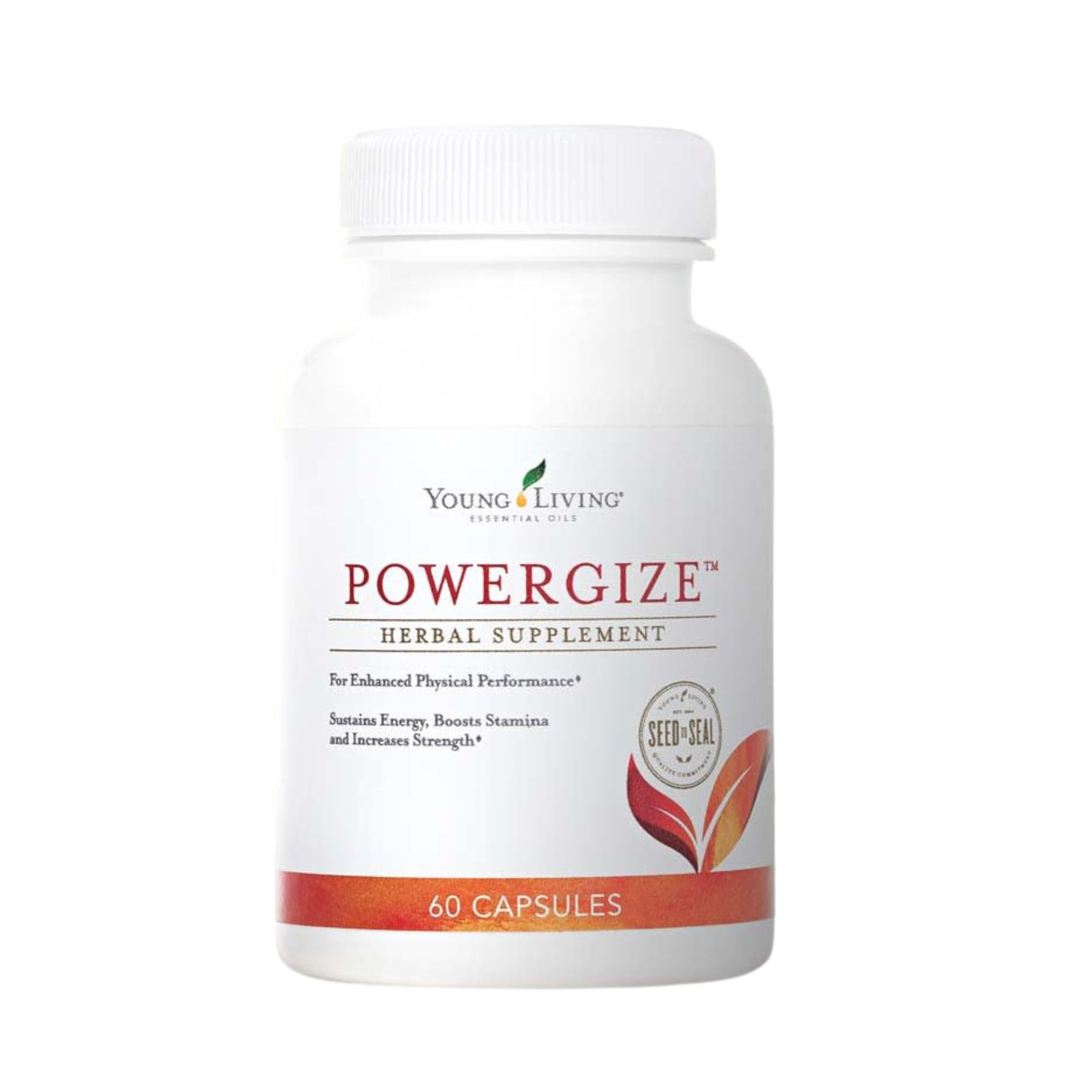 PowerGize capsules pack-shot par Young Living, soutien potentiel à l endurance pendant l entraînement.