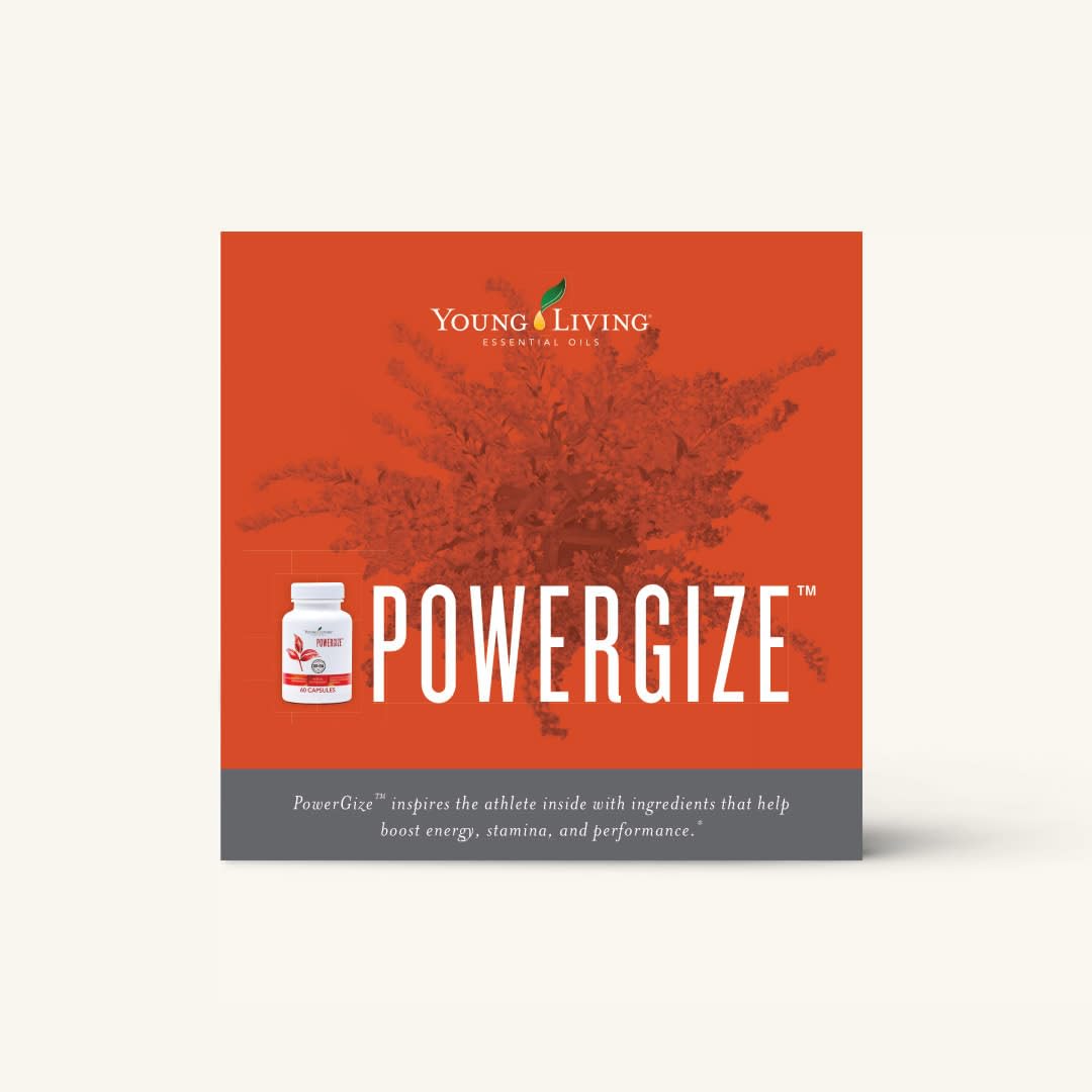 Vue sur table avec PowerGize, mettant en avant les capsules et le flacon.