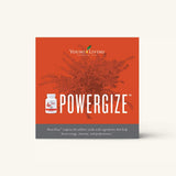 Vue sur table avec PowerGize, mettant en avant les capsules et le flacon.
