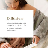 Young Living Sacred Frankincense, diffusion zen, favorisant la concentration pendant la méditation.
