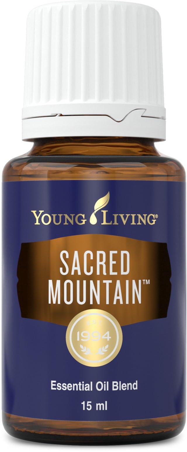 Sacred Mountain de Young Living, bouteille 15 ml prête à diffuser pour une ambiance calme.