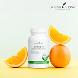 Comprimés Young Living Super C — huiles essentielles d’orange et pamplemousse.