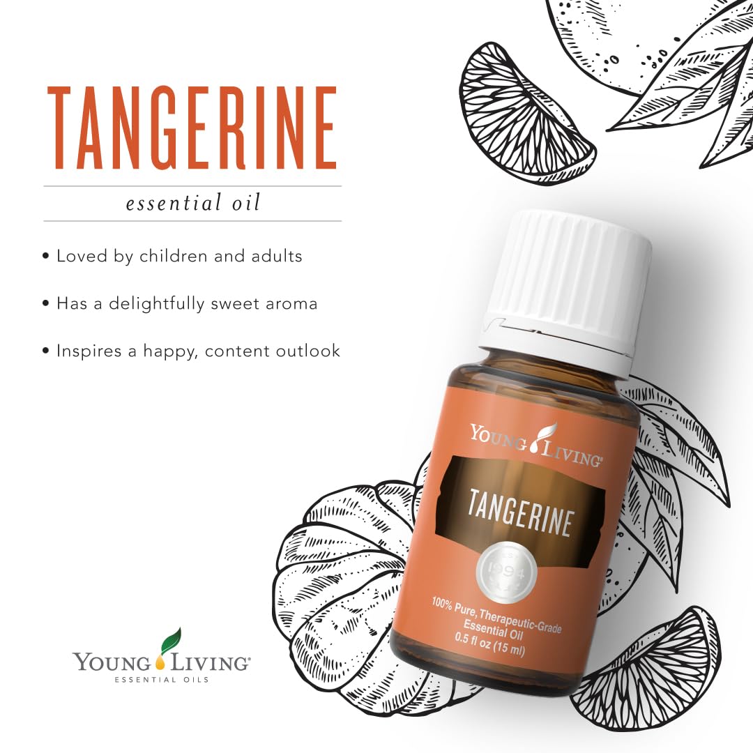 Young Living Tangerine offre une odeur citronnée qui stimule l'énergie matinale.