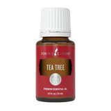 Young Living Tea Tree 15 ml – bouteille compacte prête pour mélanges DIY naturels.