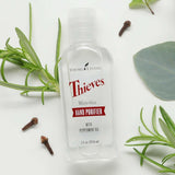 Arôme menthe frais associée au gel mains Young Living.