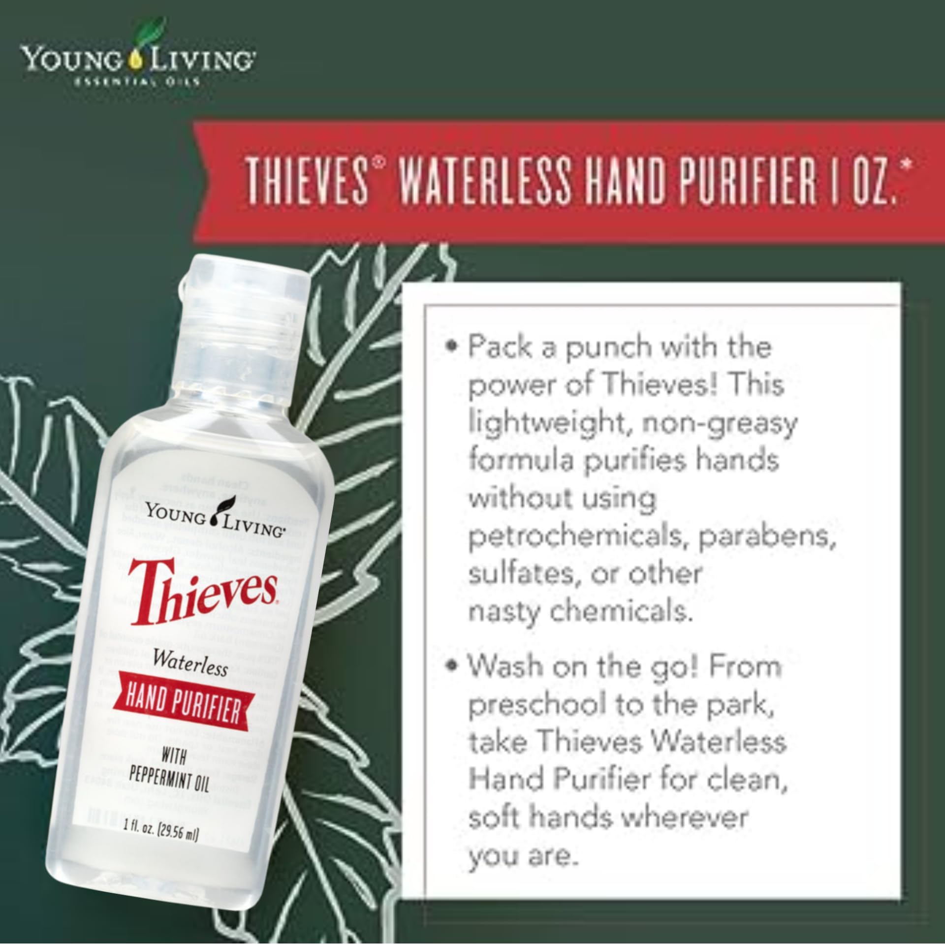 Flacon portable Young Living Thieves, format voyage pratique.