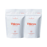 Young Living Thieves pastilles, boîte compacte, pratique en déplacement pour soulager la gorge.