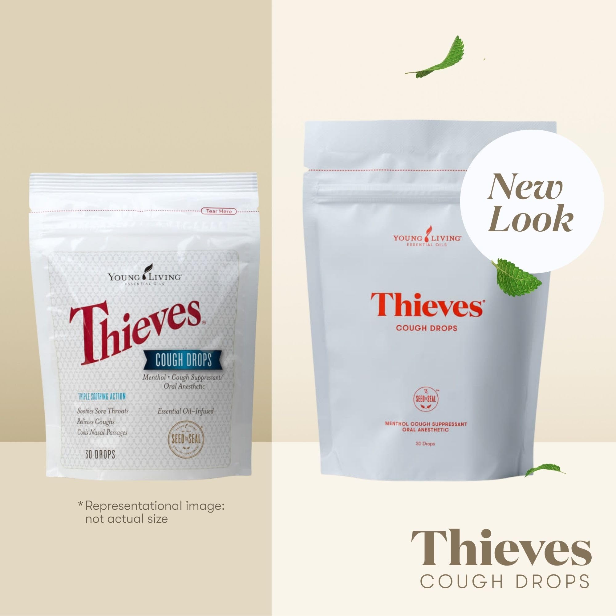 Arôme menthe-epicee des pastilles Young Living Thieves, pour une sensation fraîche et réconfortante.