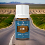 Young Living Thym huile essentielle, aromathérapie, parfum herbacé pour votre espace.