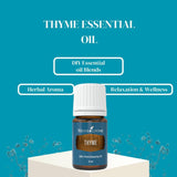 Young Living Thym huile essentielle, diffuseur, diffusion d'une ambiance apaisante.