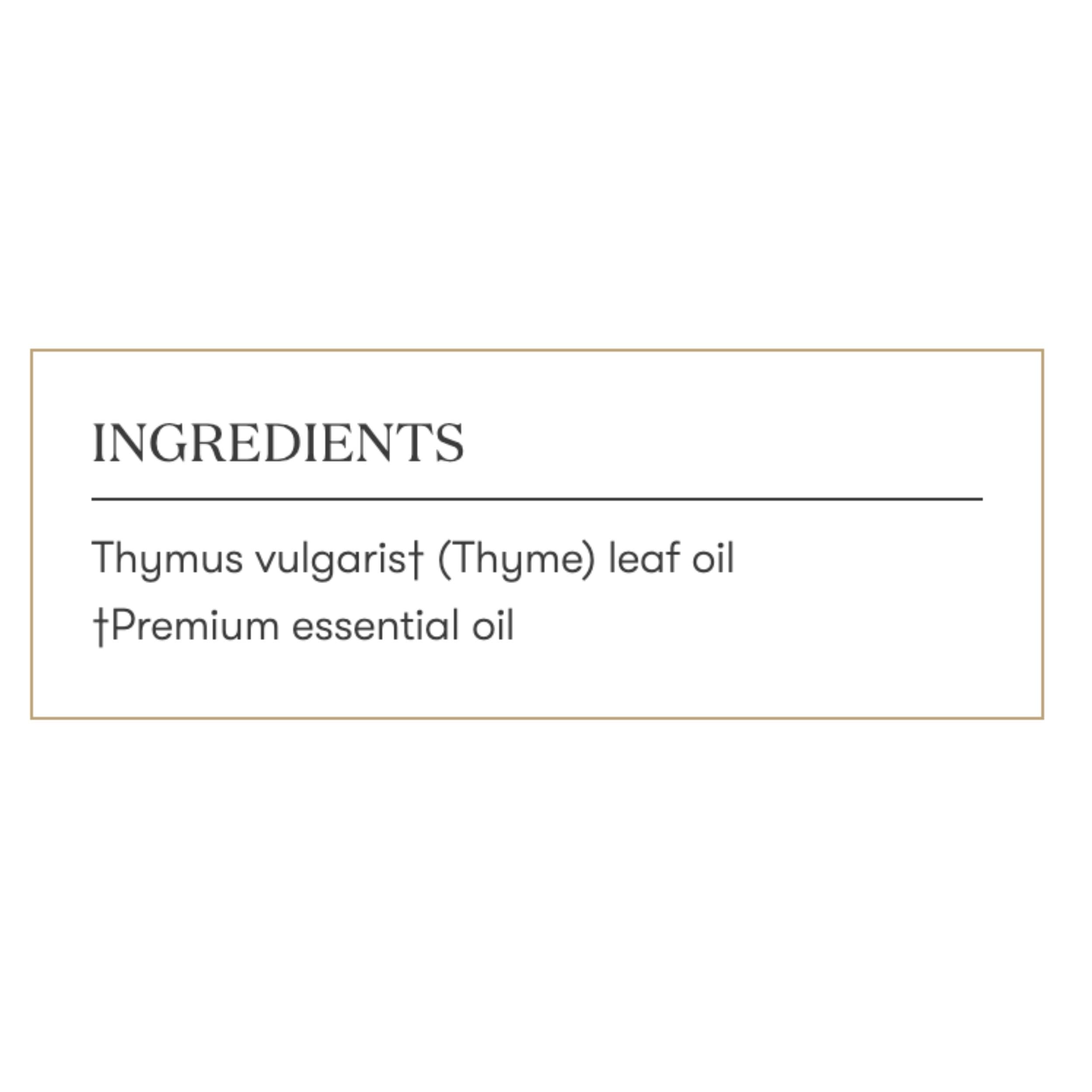Young Living Thym huile essentielle, conservation sécurisée et usage polyvalent en cuisine et diffusion.
