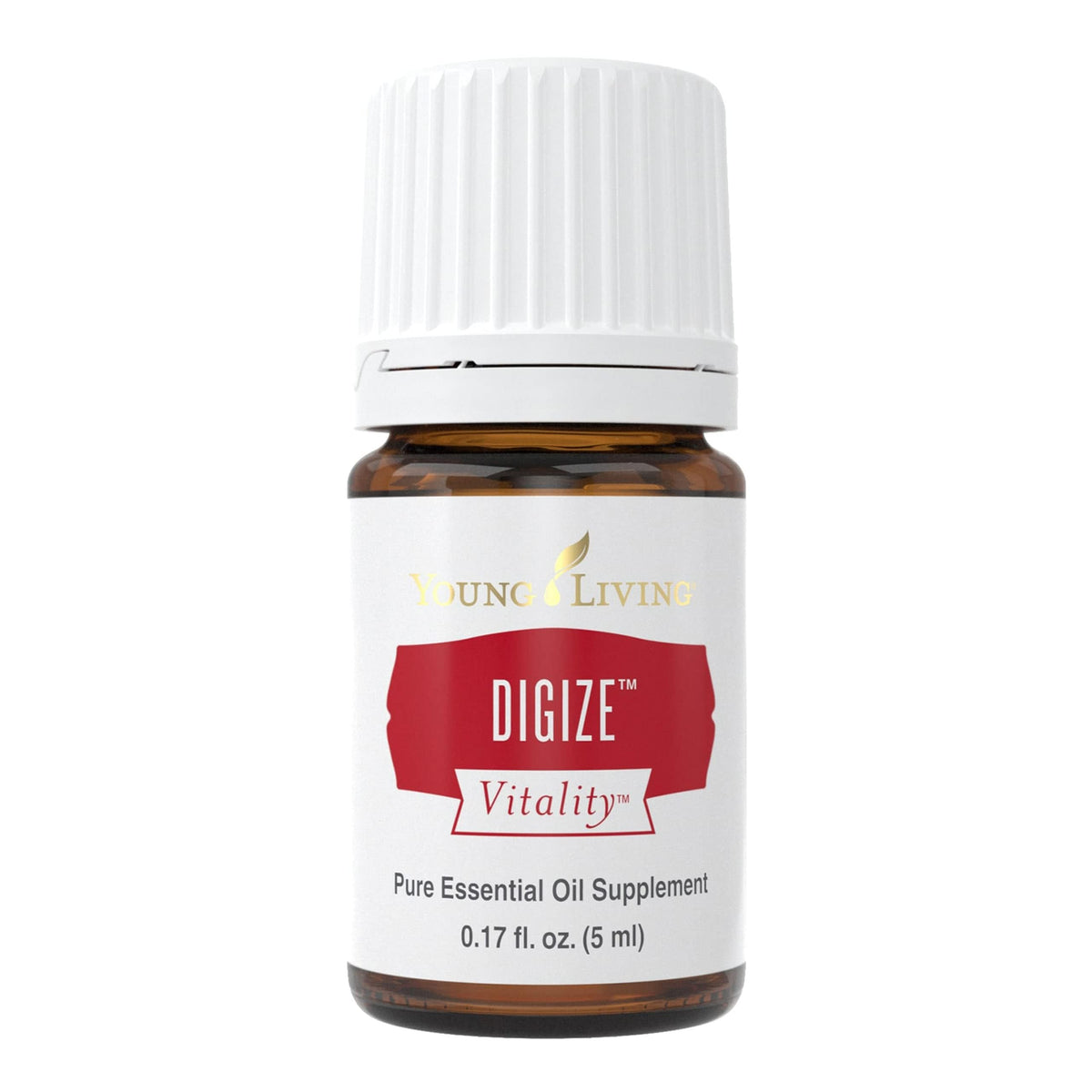DiGize Vitalité de Young Living dans sa bouteille 5 ml, pratique pour un usage quotidien.