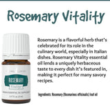 Young Living Vitalité Romarin – plat aromatique rehaussé par une note herbacee.