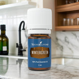 Étiquette lisible sur la bouteille Wintergreen Young Living