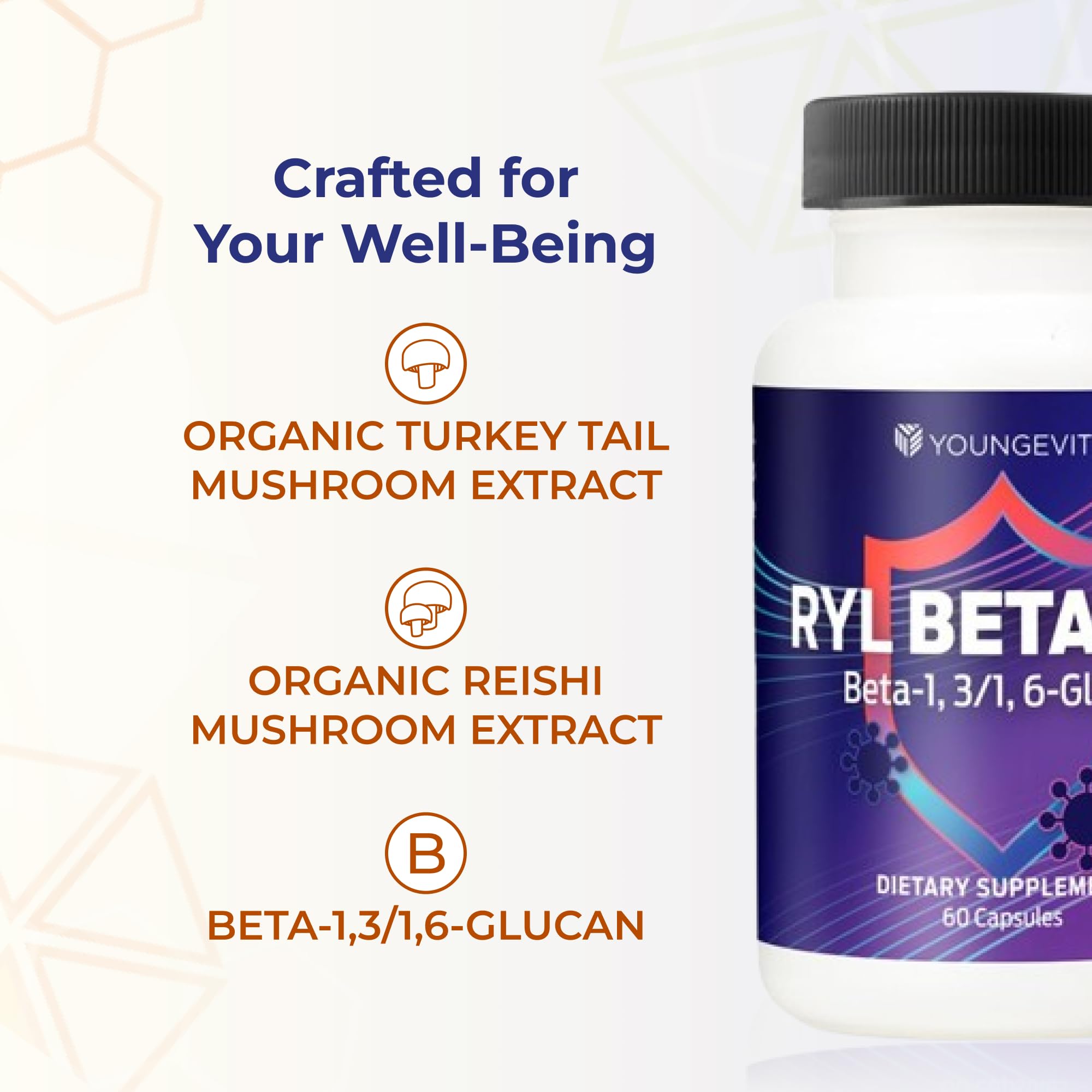 Gélules Youngevity Beta550 faciles à avaler.