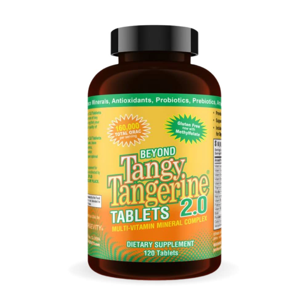 Bouteille de Youngevity Beyond Tangy Tangerine 2.0, apport nutritionnel quotidien pratique.