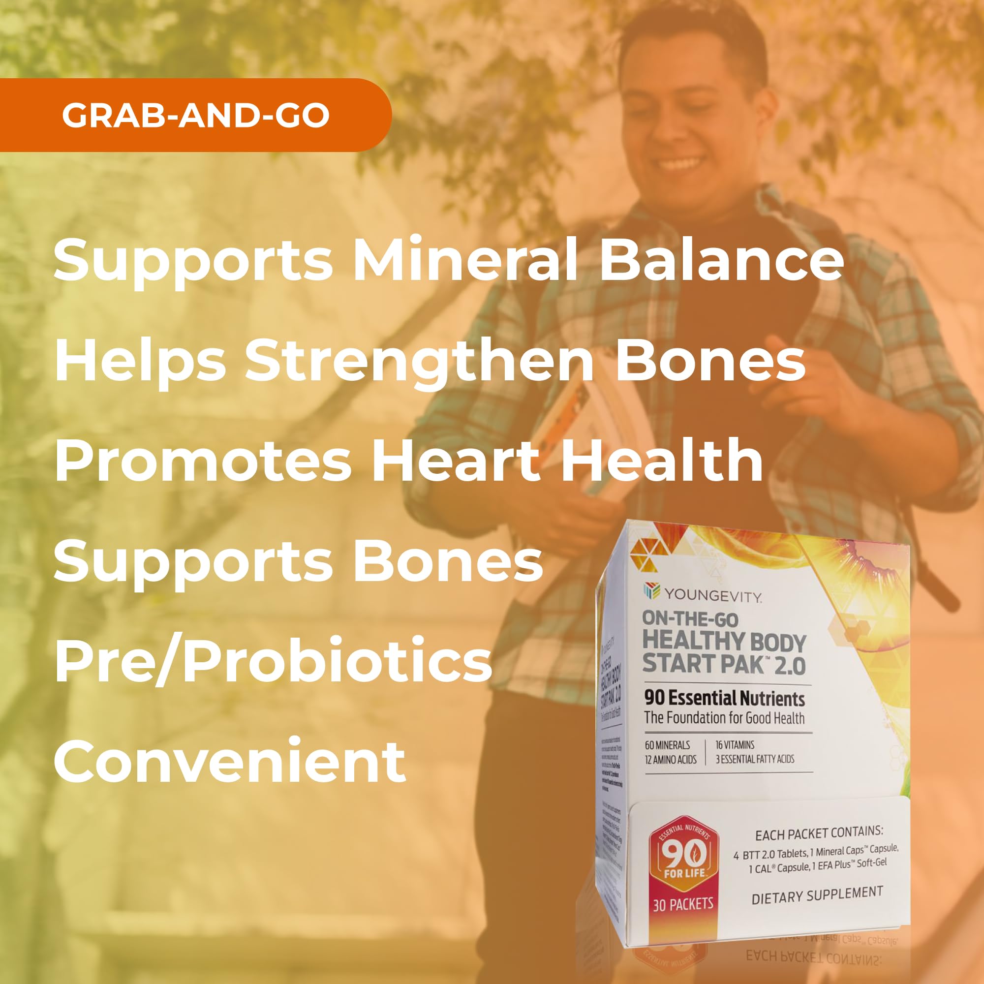 Tablettes Beyond Tangy Tangerine 2.0 de Youngevity, absorption optimisée