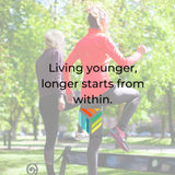 Youngevity Beyond Tangy Tangerine 2.0 Sceau 8000 ORAC souligne l’activité antioxydante.