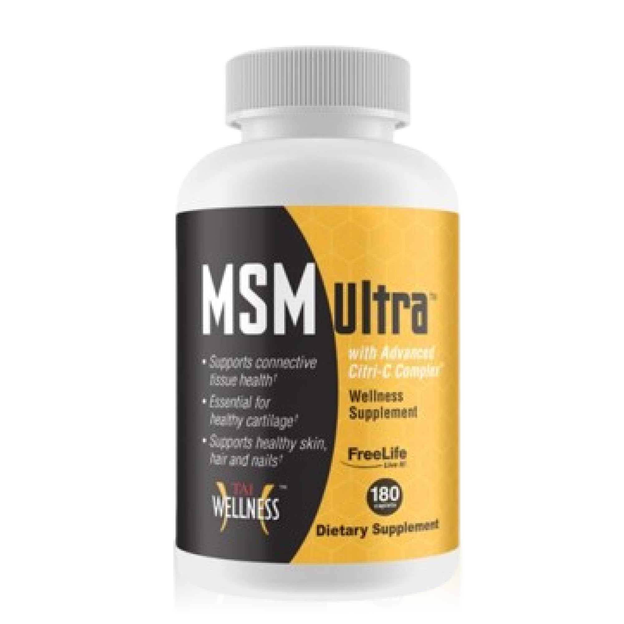 La bouteille Youngevity Freelife MSM Ultra pour le soutien des articulations et la mobilité.