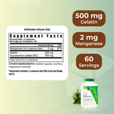 Étiquette Youngevity Gluco-Gel, informations claires sur les ingrédients clés.