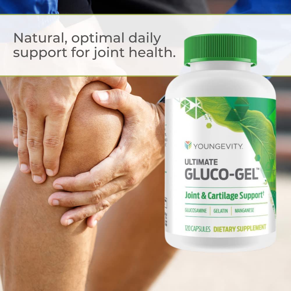 Ingrédients Glucosamine de Youngevity Gluco-Gel, soutien potentiel du cartilage.